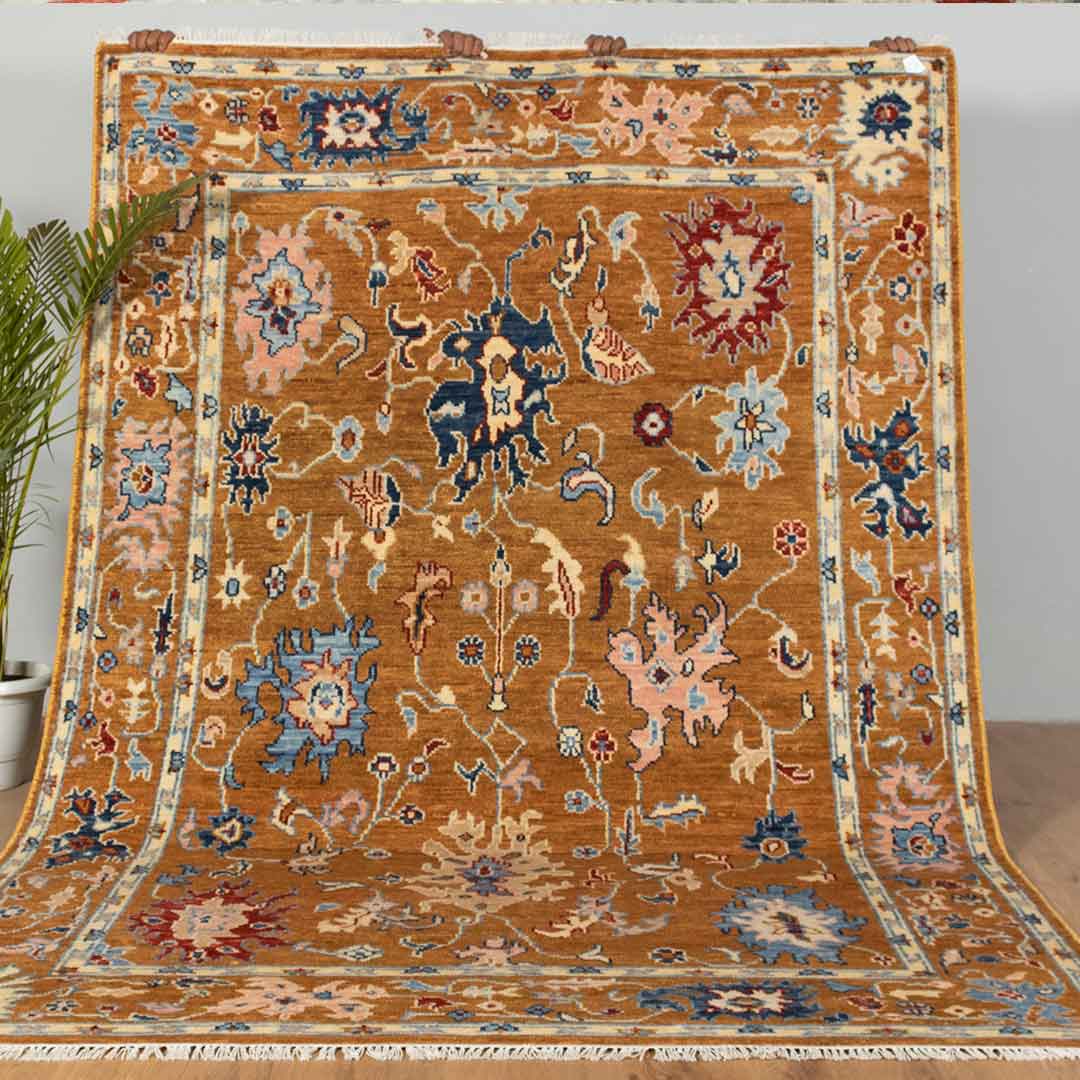 Handcrafted Modern Oushak Rug: A Blend of Tradition and Style | Designer Rugs UK Online
